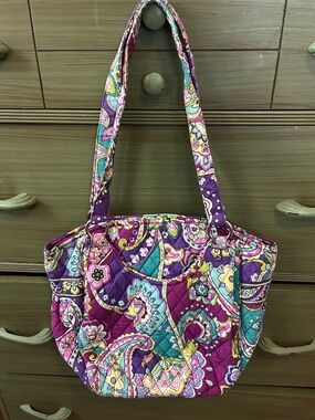 Quilted Purple Paisley Tote Bag - Vera Bradley